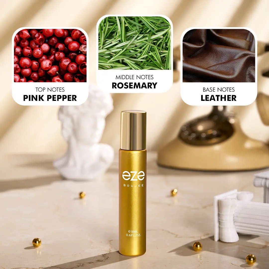 EZE BOUJEE Unisex Perfume 18ml – Spicy Oud & Leather Scent – Eze