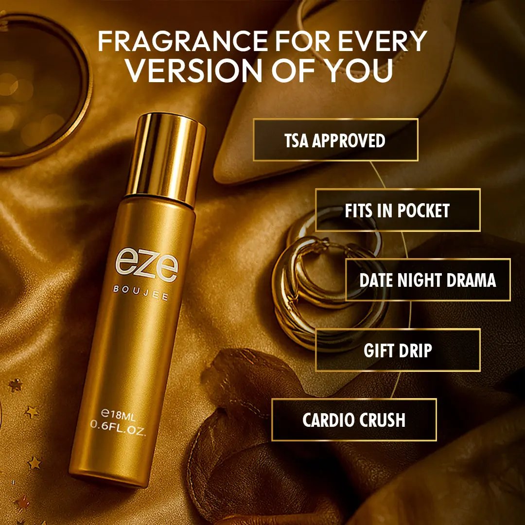 EZE BOUJEE Unisex Perfume 18ml – Spicy Oud & Leather Scent – Eze