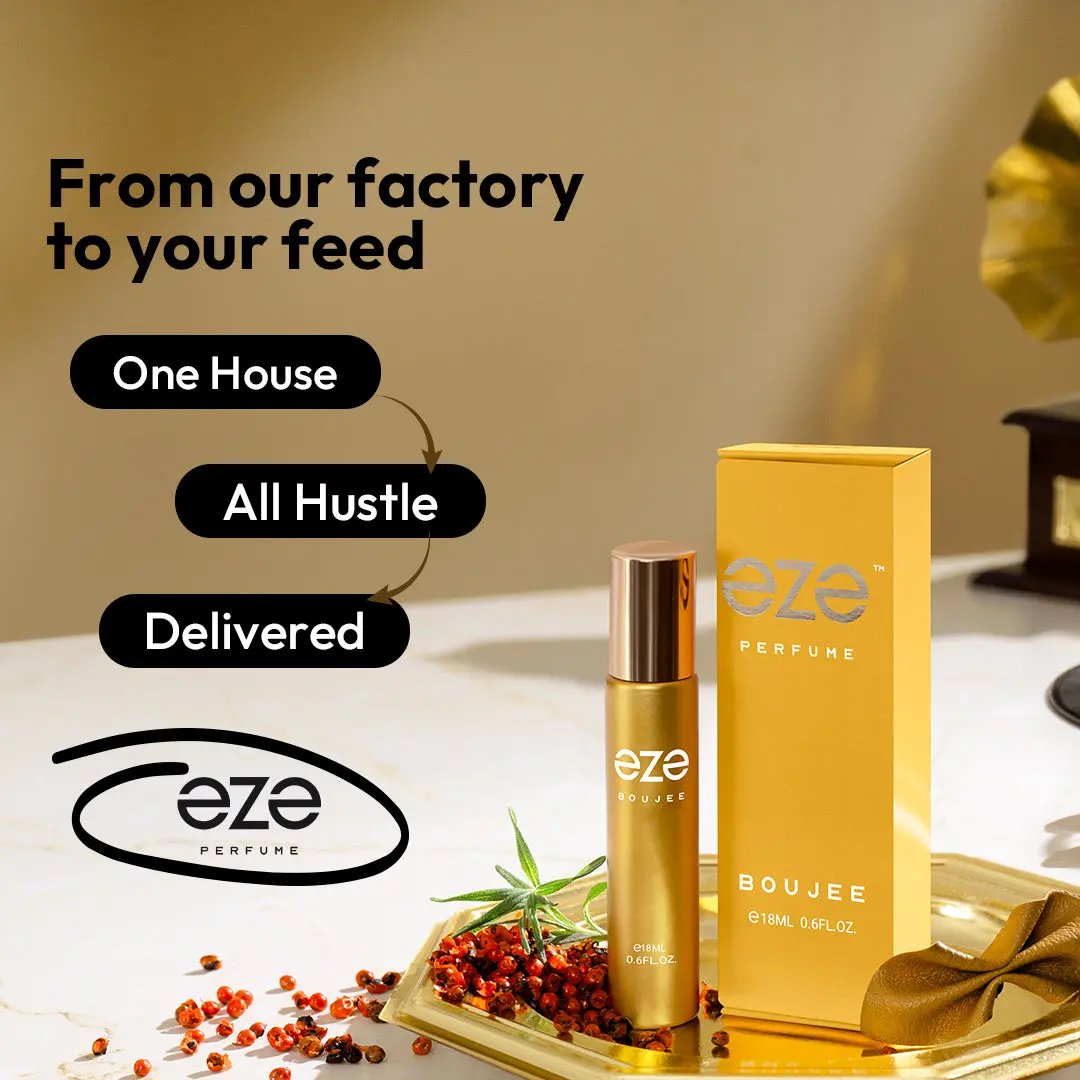 EZE BOUJEE Unisex Perfume 18ml – Spicy Oud & Leather Scent – Eze
