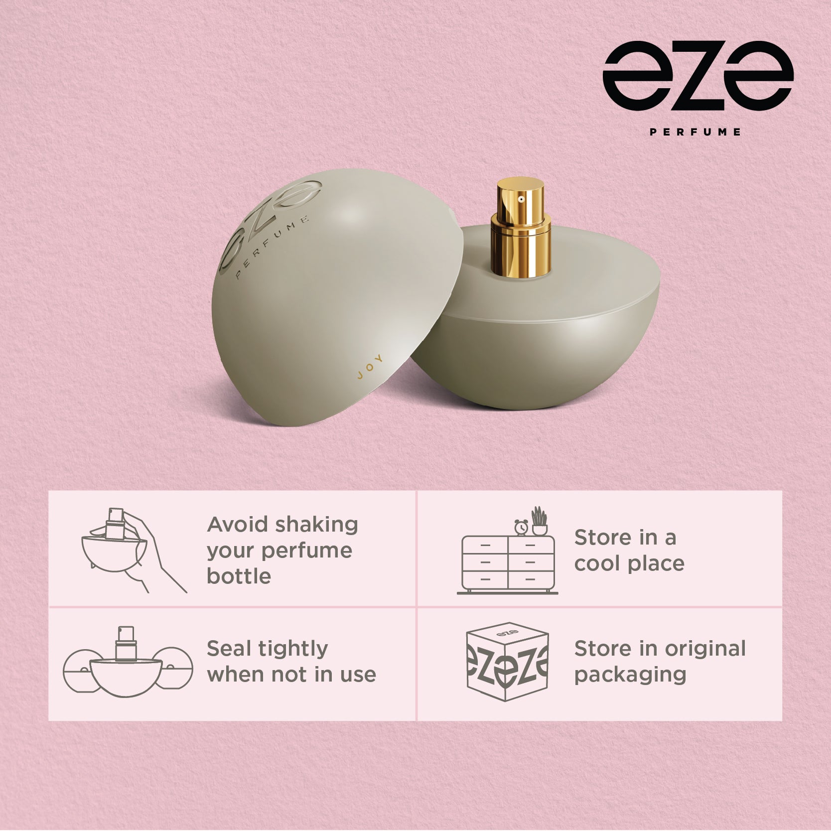 EZE Joy Buy Perfume For Women Online Premium Long Lasting Fragrance Vegan Cruelty Free Skin Safe Travel Friendly Perfumes Eau De Parfums Eze Perfume