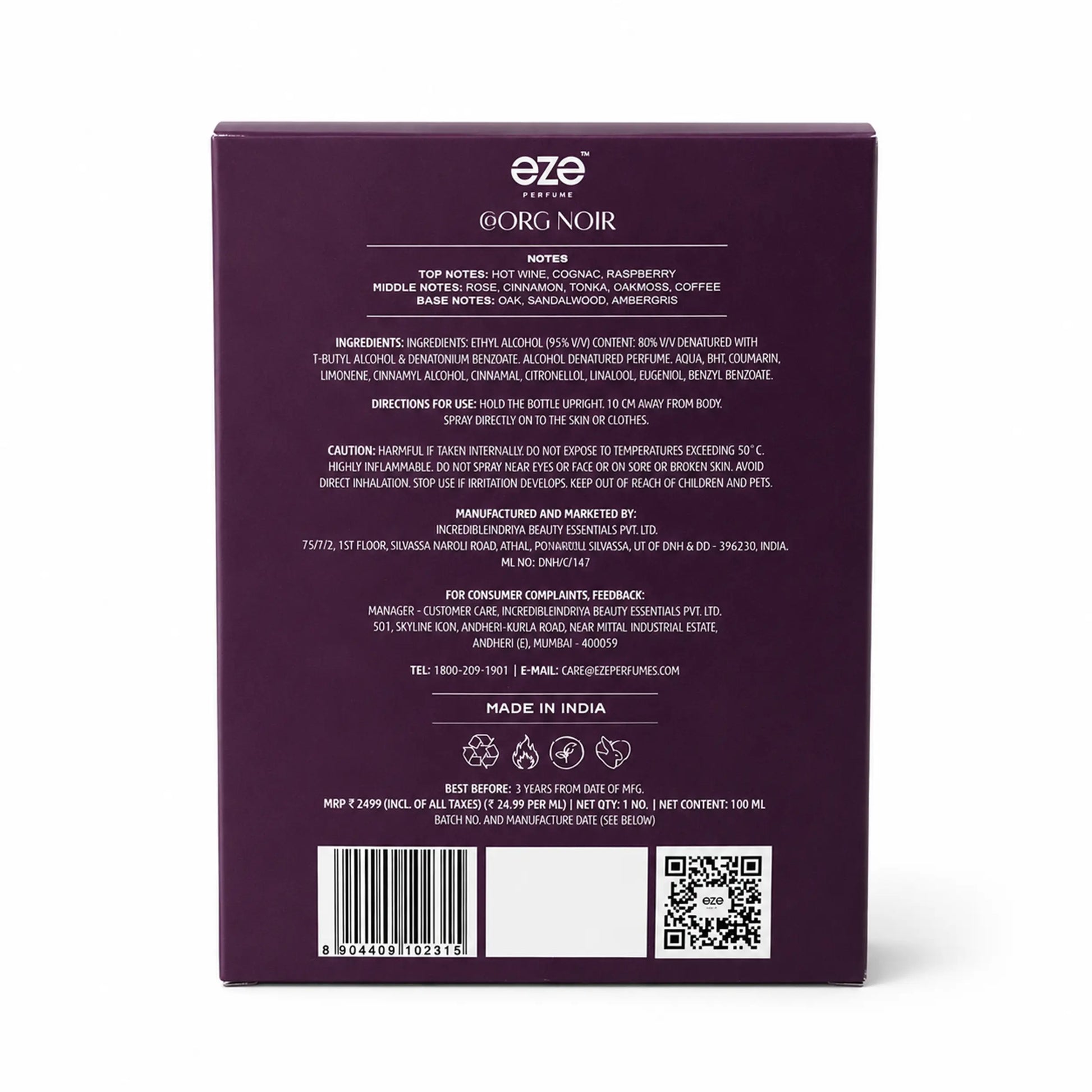 COORG NOIR Eze Perfume